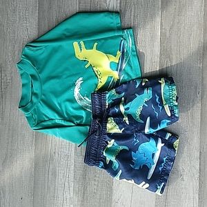 Carter's Green and navy swimming suit (infants 9 months )